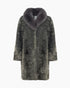 Gray Astrakhan Midi Coat